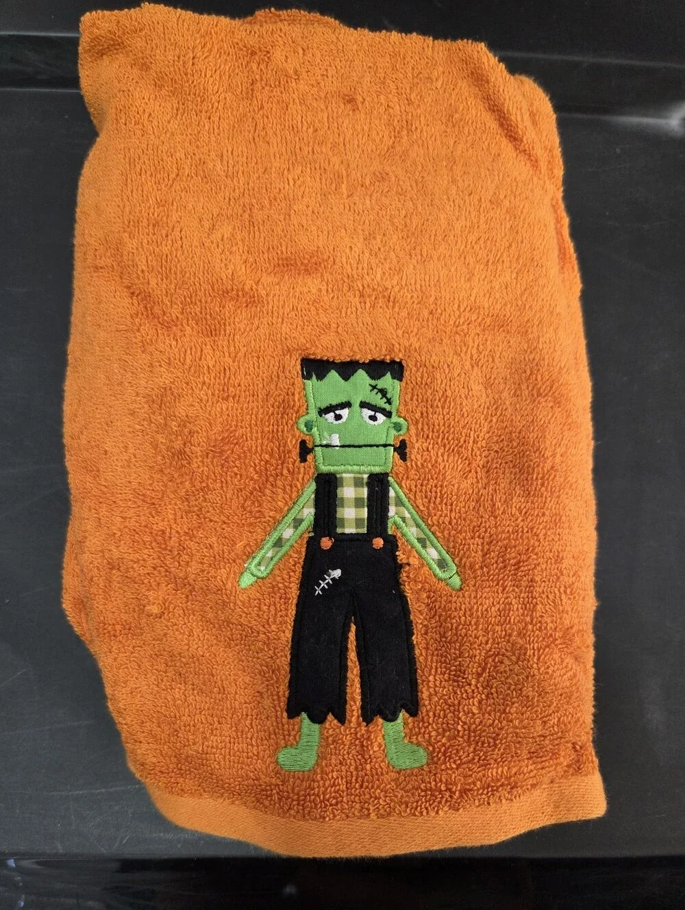 Casaba Frankenstein Halloween Thick Hand Towels‎ Set of 2 Embroidery